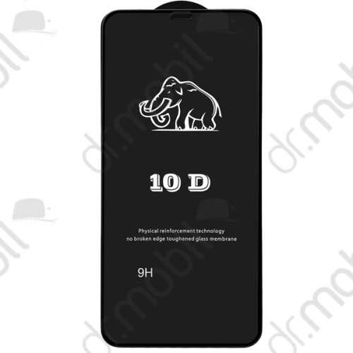 Üveg védőfólia Xiaomi Redmi Note 8T (10D teljes felületen ragad 9H védelem) fekete kerttel